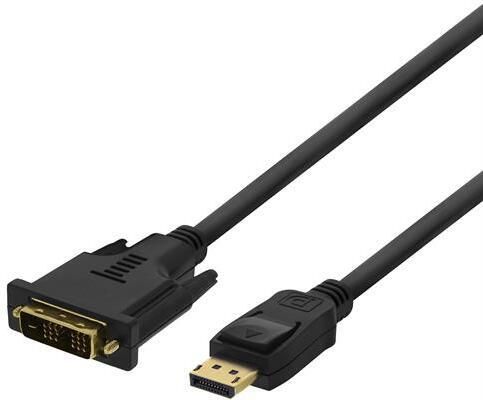 Kbl DisplayPort ha-DVI-D ha Single Link Svart 2m